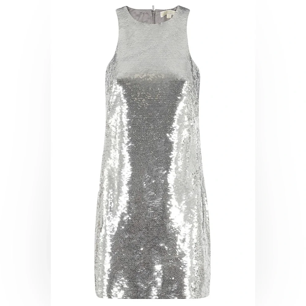 MICHAEL Michael Kors Silver Sequin Dress - Picture 1 of 4